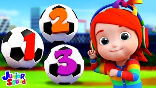 Number Soccer Song, Learn Numbers With Junior Squad and Sing Along Rhyme for Kids