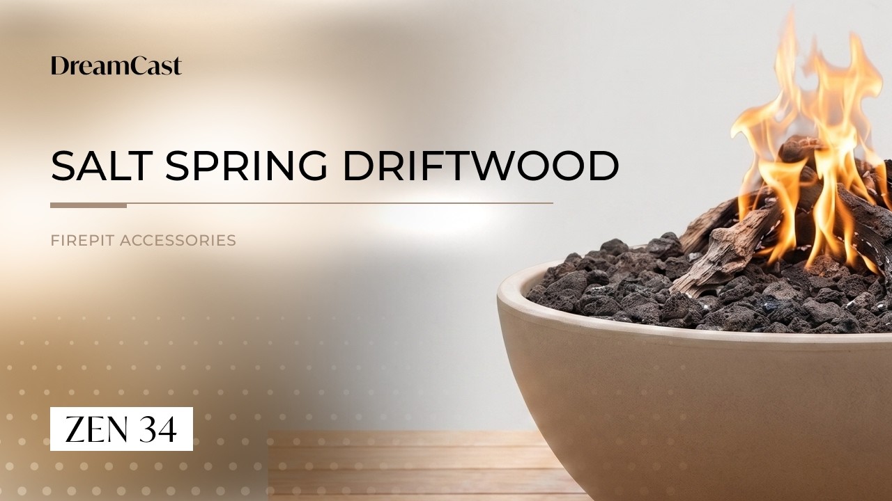 Salt Spring Driftwood Ceramic Log Set in Zen 34 - Fire Pit