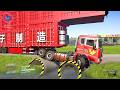 SpinTires:MudRunner GamePlay |Truck vs Extreme Broken Road with Speed Bumps 1 #mudrunner #spintires