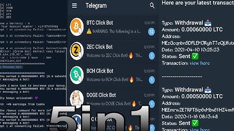 🔴5in1 Telegram Click Bots Auto Earn With Payment Proof