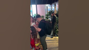Joey Fatone of *NSYNC signing autographs at the stage door of & Juliet