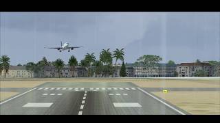 Afriqiyah Airways A320 Crosswind Landing At Mitiga Airport