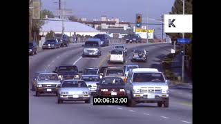 1990s Los Angeles Traffic on Freeway 405, Busy Road