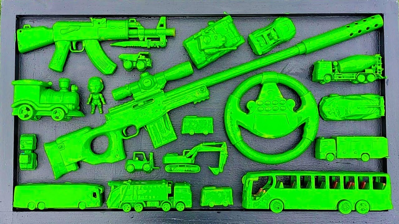 Cleaning Toy Cars, Telolet Buses, Racing Cars, Trains, Excavators, Tanks, Airplanes.