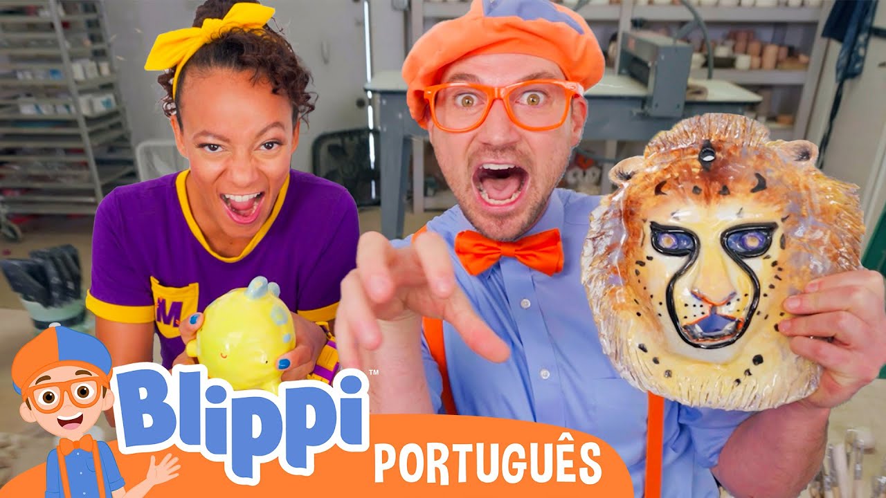 Blippi e Meekah Fazem Cerâmica! | Blippi em Português | Vídeos Educativos para Crianças
