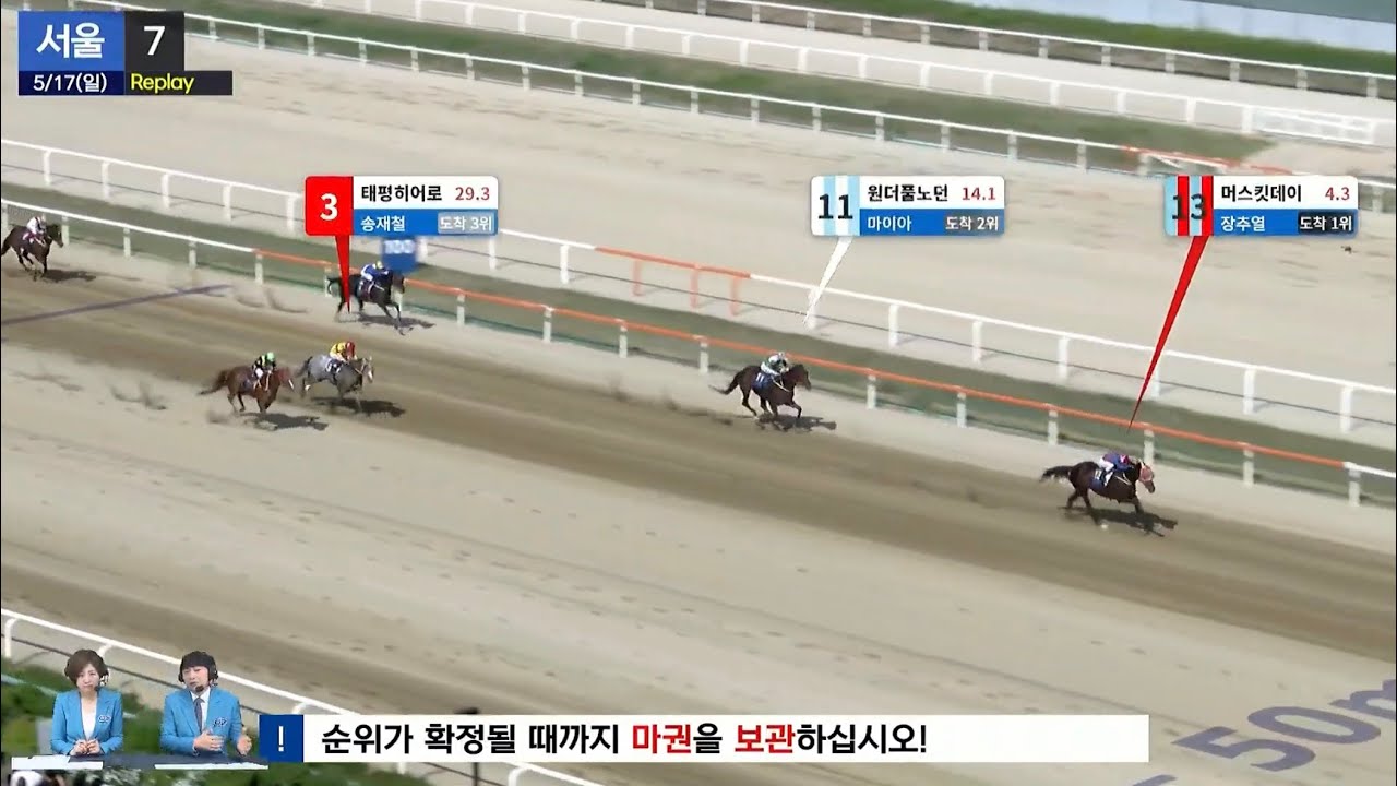 [더비온 동시 Live] 5월 17일 (일) 서울 7R  [스포츠조선배(L)] 해설중계 라이브!
