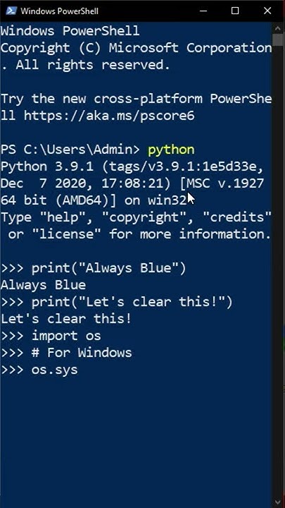 How to Clear Screen of Python Shell | #Shorts - YouTube
