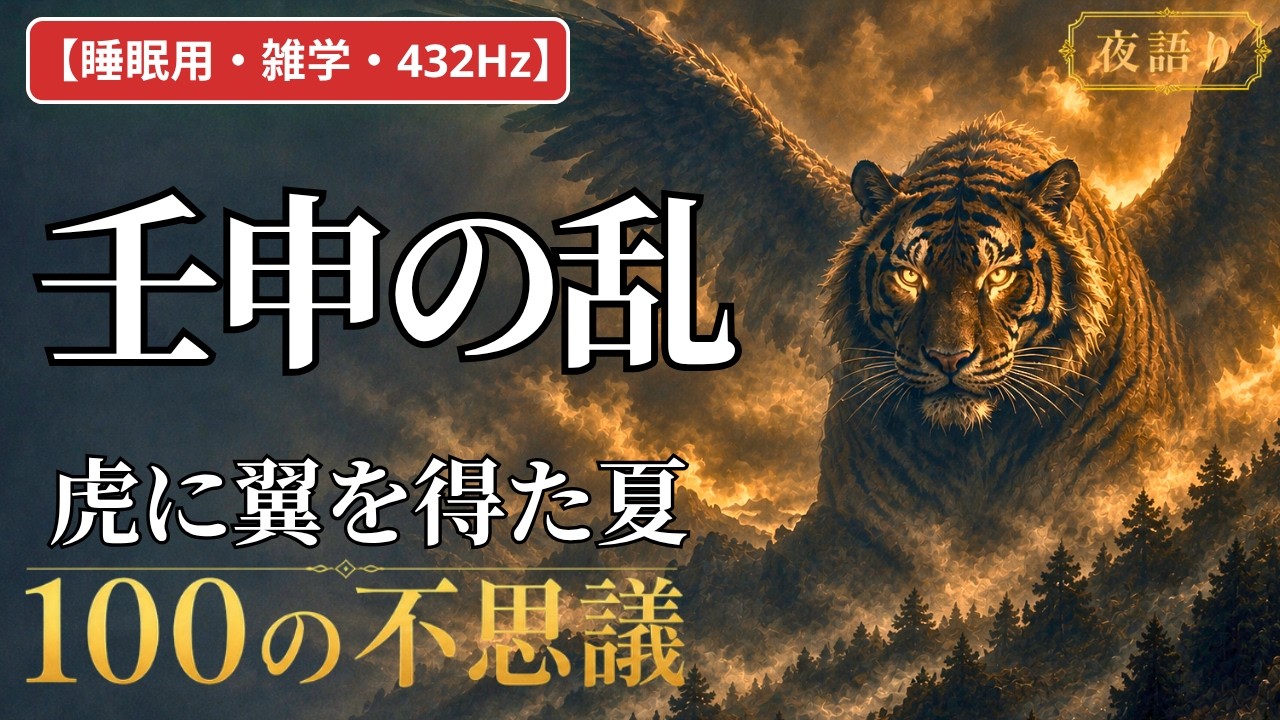【睡眠用・雑学・432Hz・途中広告なし】壬申の乱の100の物語 — 天武天皇と律令国家のはじまり— 眠れる教養夜語り