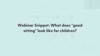 Paediatric Seating Webinar Snippet: What Does Good Sitting Look Like for Children?