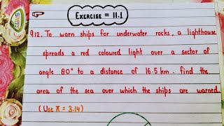 Class 10 Maths | Exercise 11.1 | Question 12 | Chapter 11 | Areas Related To Circles | Ncert | CBSE