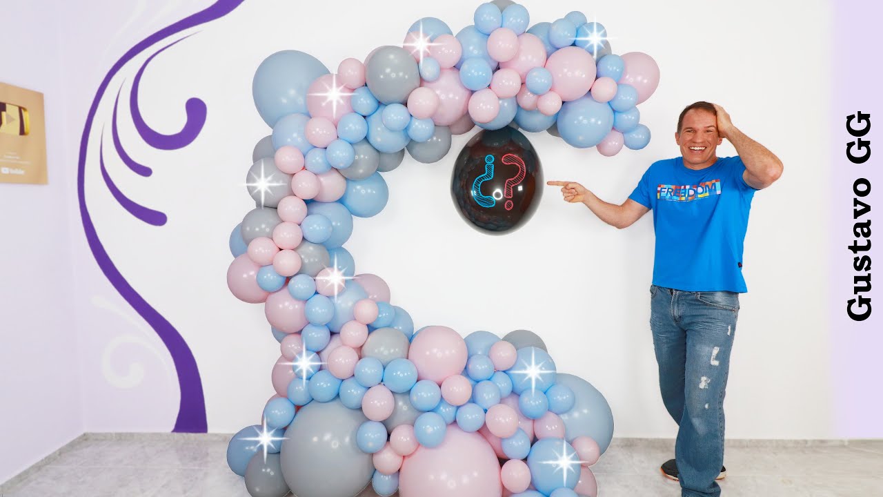 BALLOON GARLAND TUTORIAL ( balloon decoration ideas ) balloon arch with  strip - YouTube