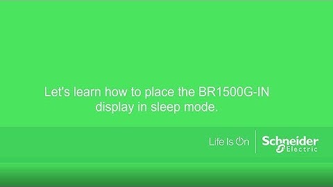 How to place the BR1500G-IN display in sleep mode