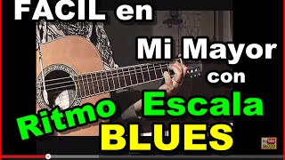 Video thumbnail of "BLUES Fácil en MI Mayor Ritmo y #Escalas ★ CLUB de la MUSICA"