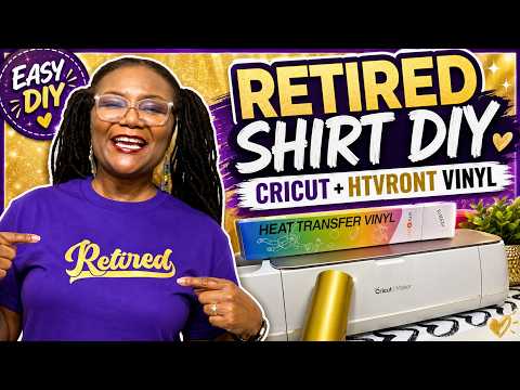 Let's Make A Tshirt Using HTVRONT Gold Heat Transfer Vinyl