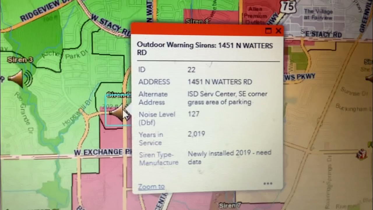 Allen Texas tornado siren locations map and images (PART 3) YouTube