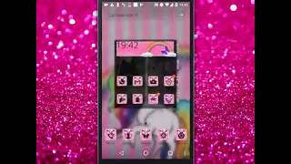 Galaxy Glitter Unicorn Launcher - android smartphones -[Artchilly Designs] screenshot 3