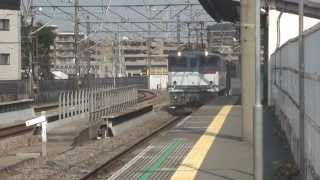 5764レ EF65-2057+ホキ 八丁畷駅通過