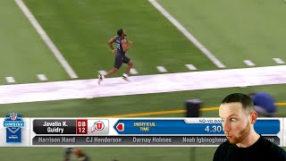 Rugby Player Reacts to The 2020 NFL Scouting Combine DEFENSIVE BACKS Run The 40 YARD DASH!