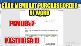 How to Create a Purchase Order in Word