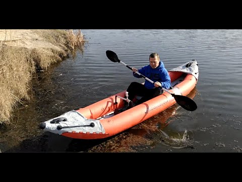 ✅ Первый спуск на воду каяка INTEX K2. Ходовые испытания, первое впечатление. doRABOTKA