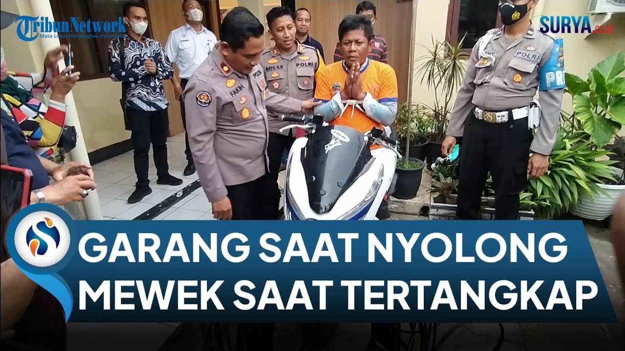 Videonya Viral & Ancam Bunuh Warga yang Pergokinya, Maling Kabel di Surabaya Malah Mewek