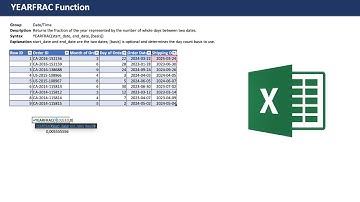 Excel YEARFRAC Function - Beginner Tutorial with examples