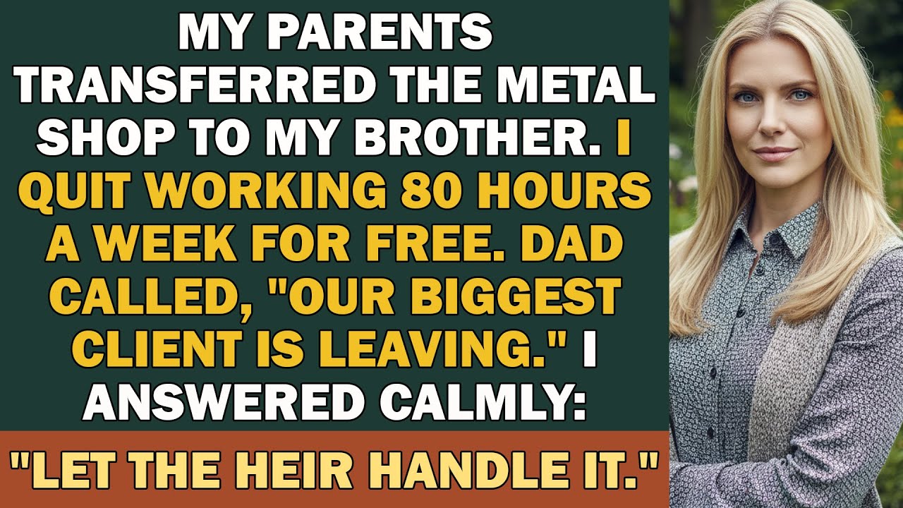 I Found Out My Parents Had Transferred The Family Metal Shop To My Brother. So I Quit Working...