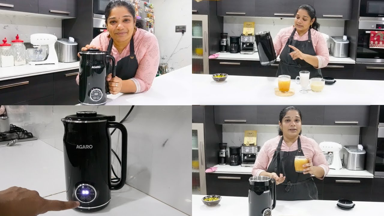 Make Almond Milk, Soy Milk at Home - You can use as blender and kettle - Agaro Nut Milk Maker Review