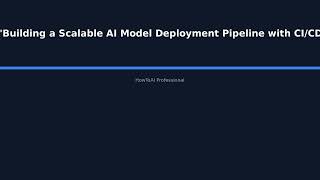 Building a Scalable AI Model Deployment Pipeline with CI/CD for Production-Ready Systems - HowToAI