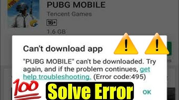PUBG MOBILE DOWNLOAD FAILED || How to Solve PUBG ERROR 495 || Fix Error In Pubg