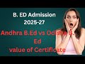 B. ED Admission 2025-27..How to Take Admission... Andhra B.Ed &amp; Govt B.Ed