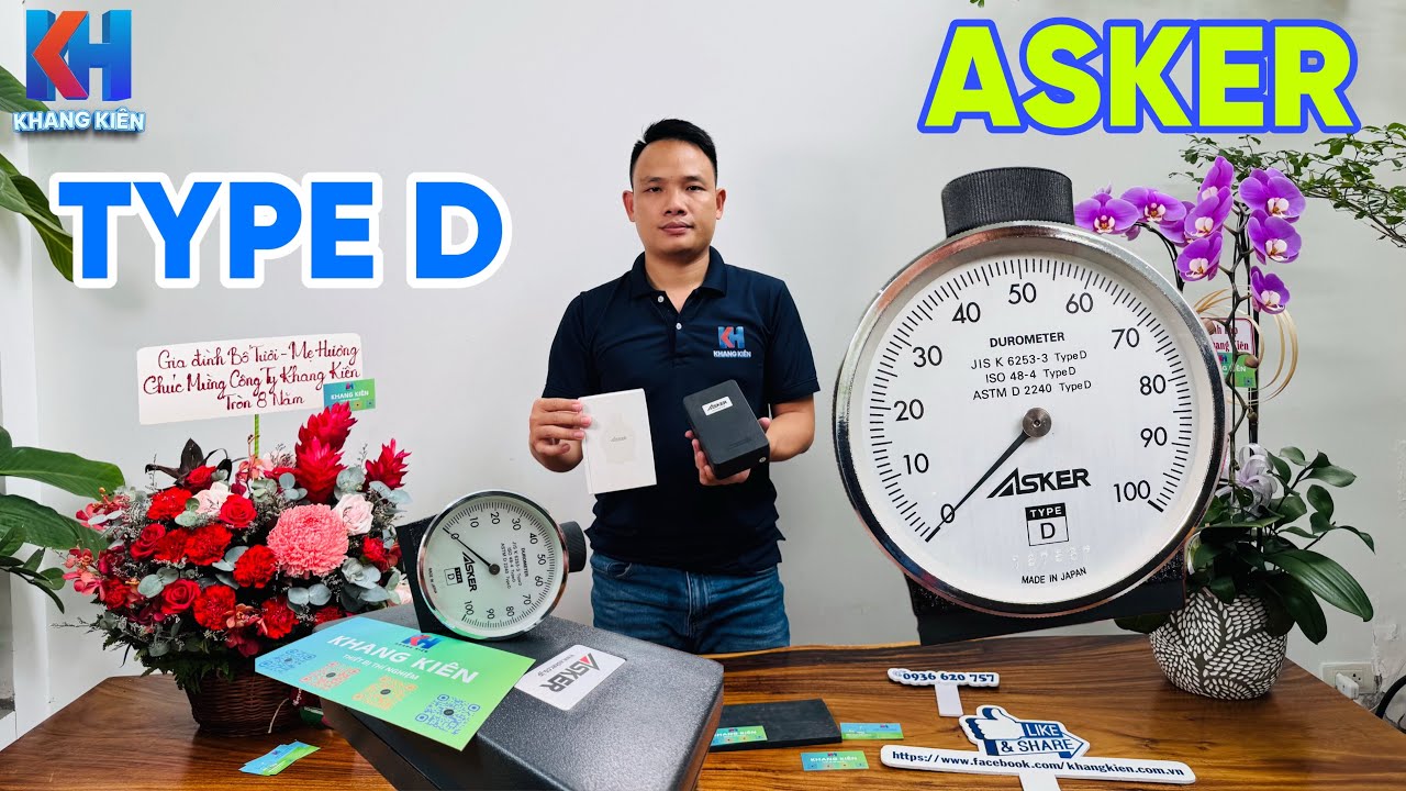 Đồng hồ đo độ cứng cao su ASKER Type D