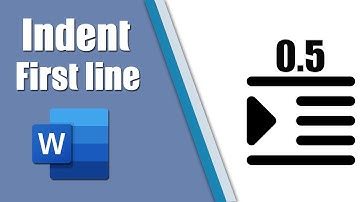 How to indent 0.5 on the first line in word