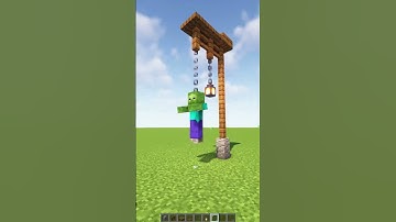 Hanging Zombie in Minecraft! #shorts