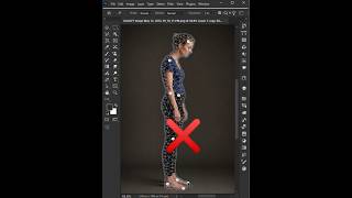 Photoshop 2026- How to Easily Fix Change the Position of Someone's Body Using the Puppet Warp #short