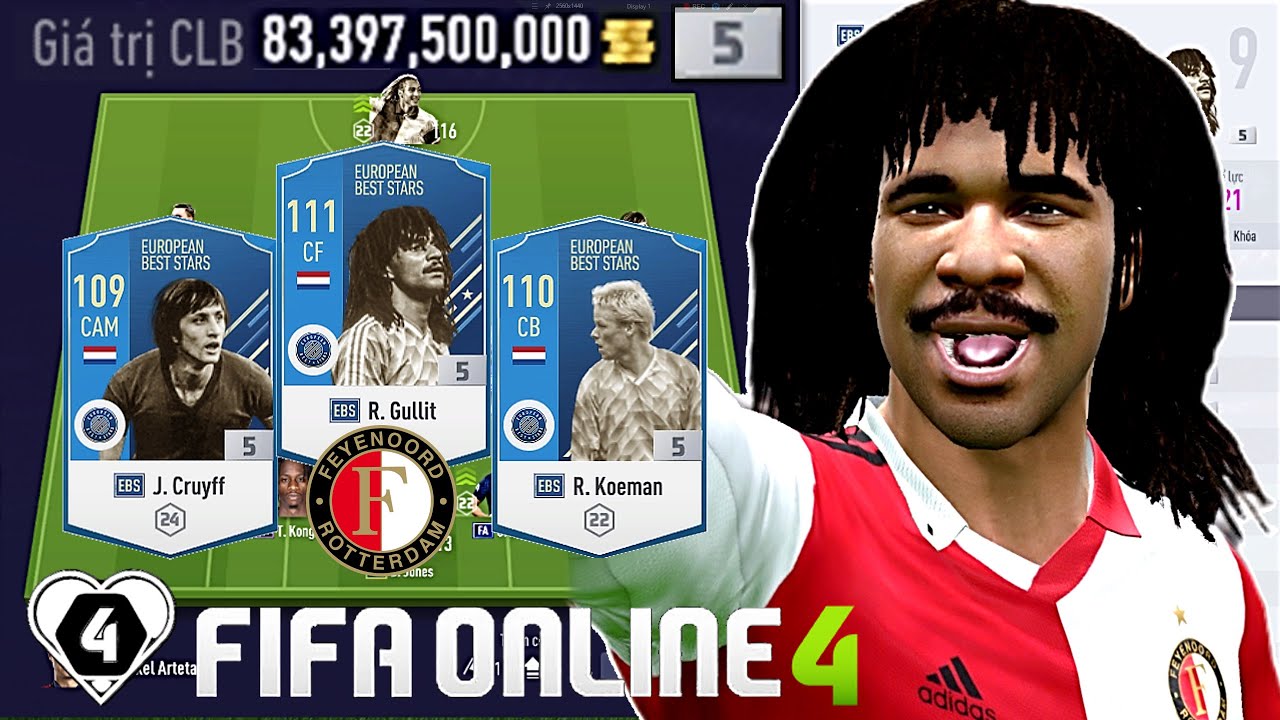 Hơn 80 Tỷ Đổi Gió I Love Build Team Color Feyenoord Mạnh Nhất FO4: GULLIT, MALACIA &  JOHAN CRUYFF