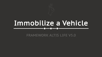 [Altis Life] Immobilize a Vehicle - ArmA 3