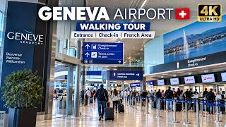 Geneva Airport 🇨🇭 | Check-In & French Sector Walking Tour in 4K (GVA)
