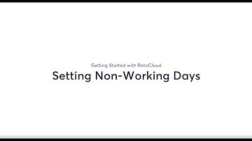 Get Started with RotaCloud: Setting Non-Working Days