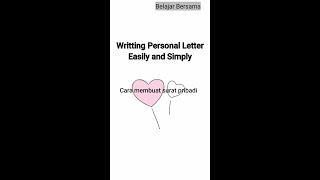 Personal Letter #shorts #belajarbahasainggris