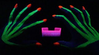 Neon ASMR (No Talking) Tapping, Scratching, Clicking - Relaxing Glow in the Dark Triggers