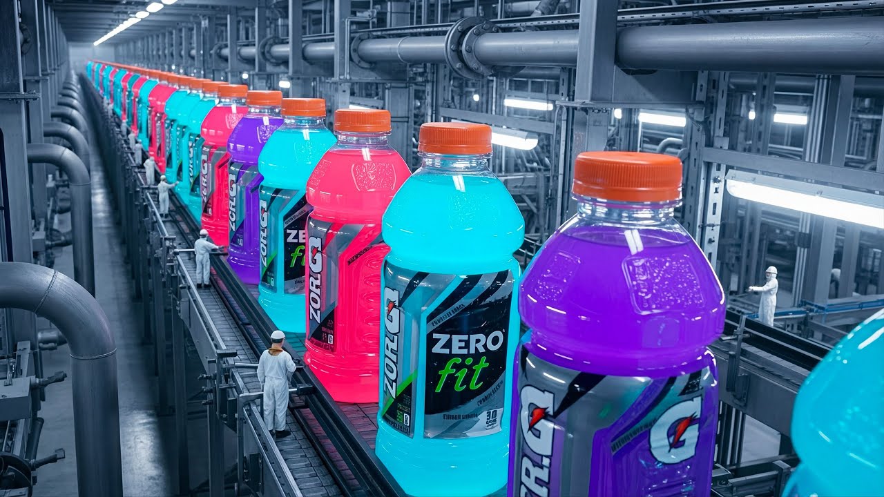 Inside the Gatorade Factory - Zero Sugar vs. Gatorade Fit (Full Process)