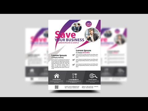 Modern Corporate Flyer design - Photoshop tutorials