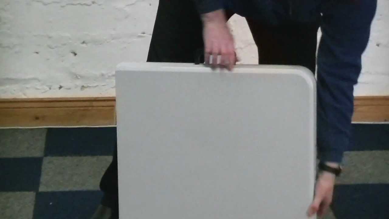 4 Foot Trestle Table, Closing, Fold In Half Table, O Meara Camping