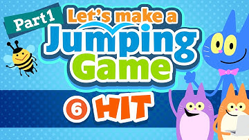 JavaScript programming with p5.js [Part 1] Jumping Game (6) Hit