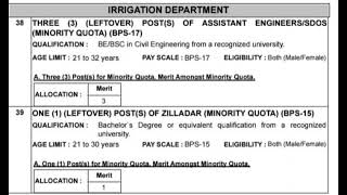 Assistant Engineer & Zilladar officer Job#Irrigation Depart, KPK#Last#16-02-2026#👉#www.kppsc.gov.pk