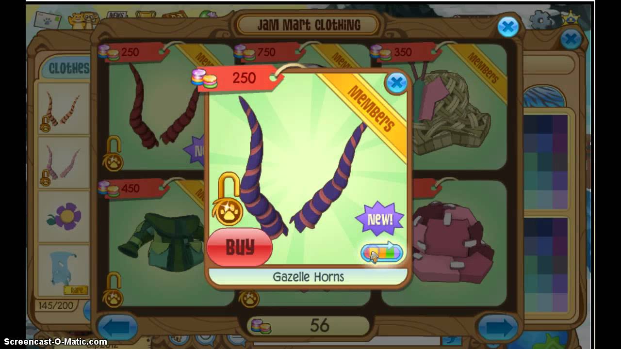 animal jam Gazelle Horns in store... YouTube