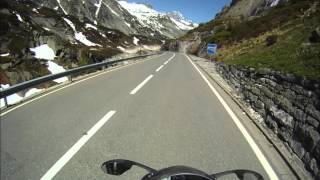 Motorcycle ride from the Grimselpass to Innertkirchen, CH