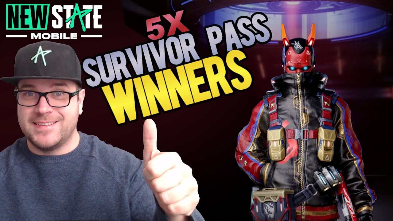 🔥GIVEAWAYWINNERS  5x Survivor pass Volume 14 | New State Mobile