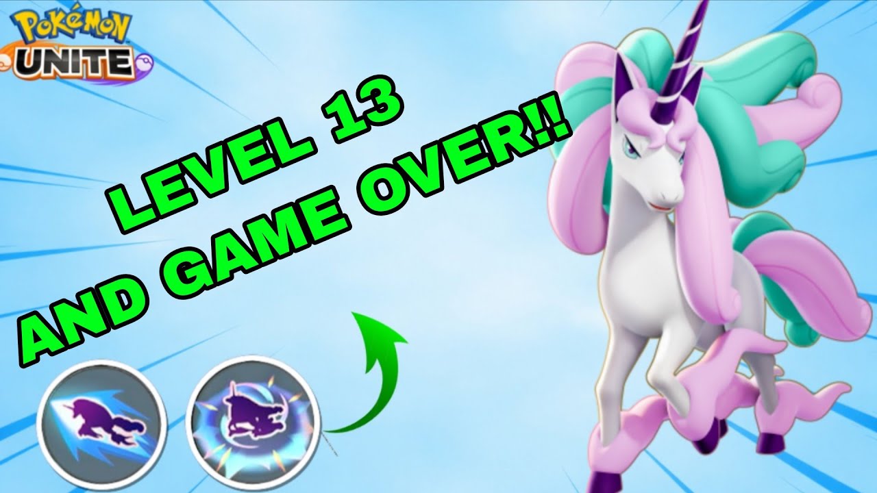 Level 13 galarian rapidash overs the game of opponets insanely🔥|POKEMON UNITE GAMEPLAY|@pokemonunite